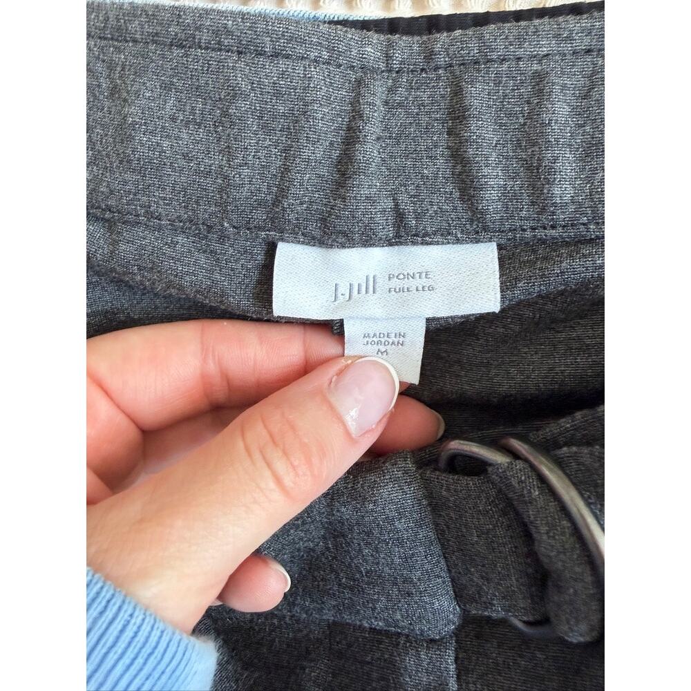 J. Jill Gray Ponte Full Leg Pants Size Medium - Picture 2 of 8